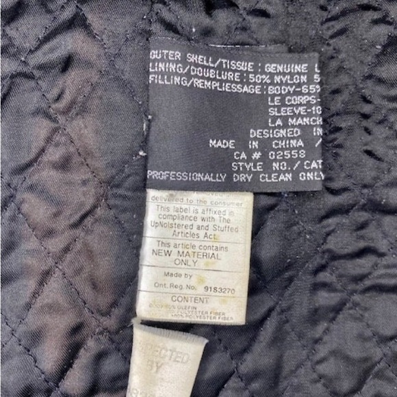 vintage Danier thinsulate black leather jacket tagged xs fits ladies M - Picture 7 of 7